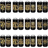 12 Pack 21th 2005 Birthday Slim Can Cooler Sleeves Insulated Neoprene Can Sleeves for 12 oz Cans & Bottles Men Women Birthday Party Favor Gifts