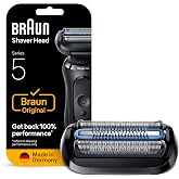 Braun Series 5 Electric Shaver Replacement Head, Easily Attach Your Shaver Head for a Shave as efficient as Day one, Compatible with New Generation Series 5 Shavers, 54B, Black