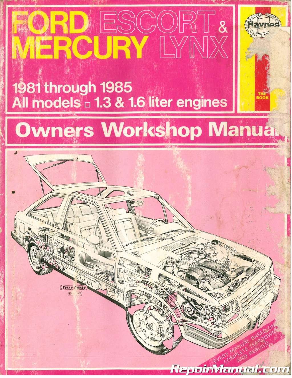 UH789 Haynes Ford Escort and Mercury Lynx Automotive Repair Manual  1981-1990 Used Paperback – 2004