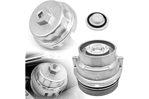 OXCANO Engine Oil Filter Cap Assembly and 64 mm x 14 flutes Oil Filter Wrench Removal tool Replaces 15620-31060 15643-31050 C