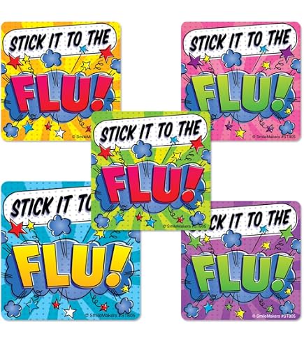 Silly Germ Aufkleber – 100 Stück Pro Packung, 5 Lustige Keim-Designs, Für Kinder, Giveaways & Belohnungen