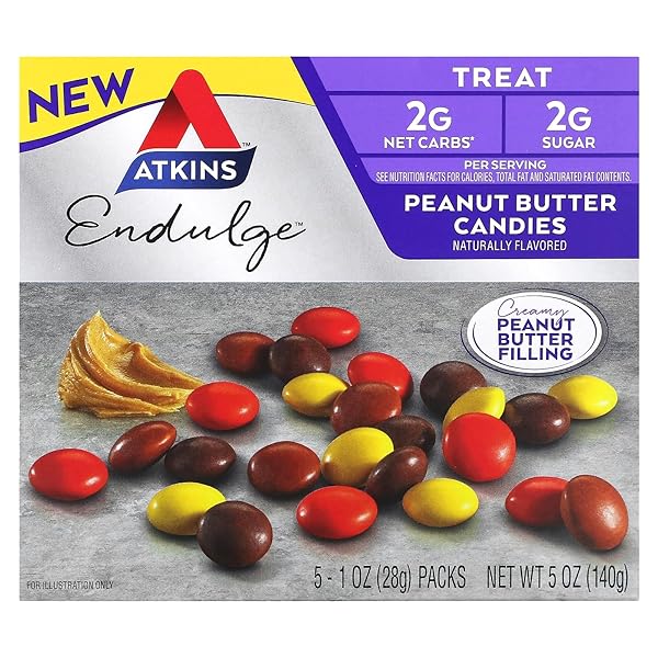 ATKINS ENDULGE TREAT, PEANUT BUTTER CANDIES, 2G NET...