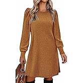 Zeagoo Women Fall Winter Dress Knitted Pullover Dresses