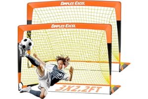 Dimples Excel Soccer Goals Kids Net for Backyard 7x5, 5x3.6, 4x3, 3x2.2 FT