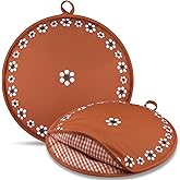 Honeydak 2 Pcs 12 Inch Tortilla Warmer Pouch, Microwavable Insulated Cloth Pouch Mexican De Barro Talavera Tortillero Fabric Tortilla Keeper Taco Holder for Tortillas, Tacos, Naan, Pizza Rolls