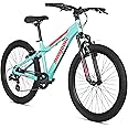Mongoose Flatrock 21-Speed Hardtail Mountain Bike, 24 to 29-Inch Wheels, for Men Women Boys and Girls, Front Suspension, 14.5 to 18-Inch Aluminum Frame Options