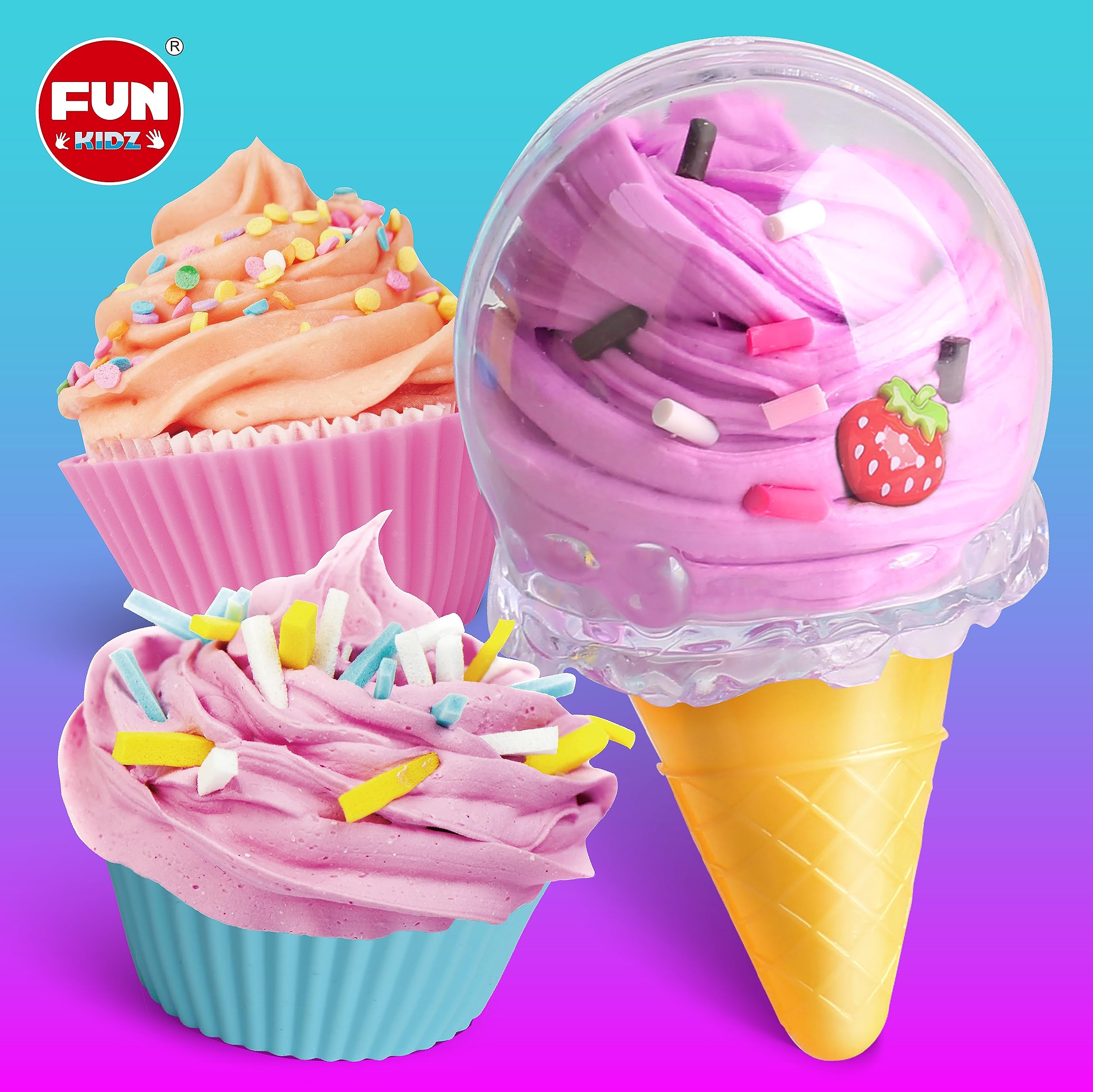 35.16 FL OZ Butter Slime Pack, FunKidz Soft Ice Cream Slime Kit for Girls 6-8 Premade 1040 ML Slime Toys Birthday Gifts Party Favor for Kids Age 6-12