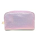 Cosmetic Bag Makeup Bag Toiletry Travel Bag Handy Holographic Bag Large Protable Wash Pouch Waterproof Zipper Handbag Carry Case Organizer (shiny pink bag)
