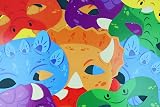 HENBRANDT Dinosaur Paper Masks Pack of 12 Kids Party Masks view 4