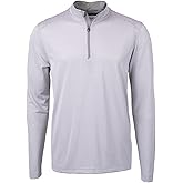Cutter & Buck Mens Virtue Eco Pique Micro Stripe Recycled Mens Big & Tall Quarter Zip