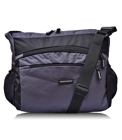 Adamson Unisex Front Double Pockets Blue Side Bag (ASB-069)