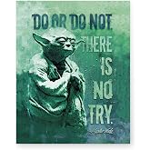 Do or Do Not There Is No Try Motivational Wall Art, 11x14 Unframed | Inspirational quote print for office, home gym, dorm. Positive affirmation poster for men, women, teens. Graduation gift