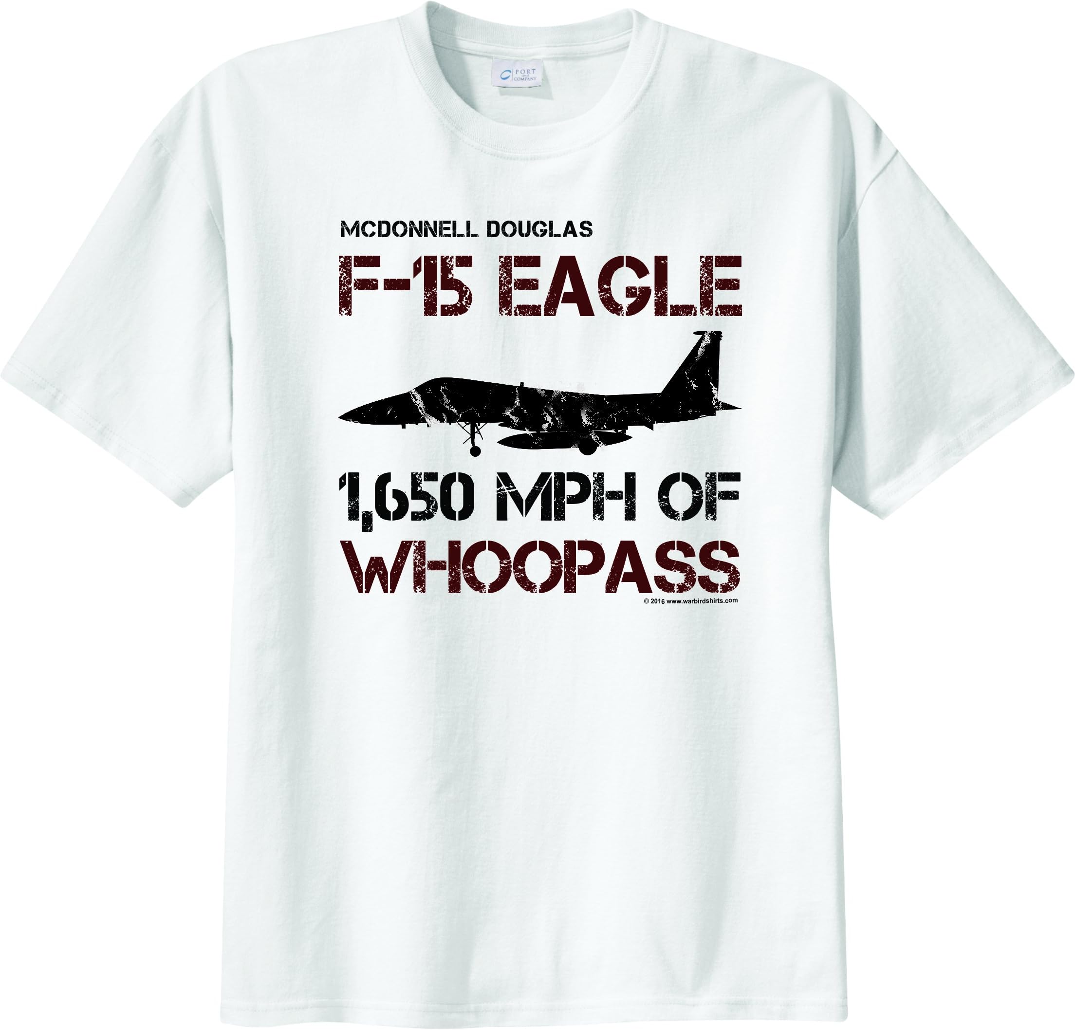 Men's Mcdonnell Douglas F-15 Eagle 1650 MPH of Whoopass Short Sleeve T-Shirt