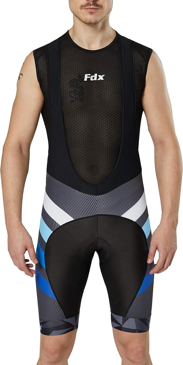 FDX Mens Limited Edition Cycling Bib Shorts Gel Chamois Padded Tights