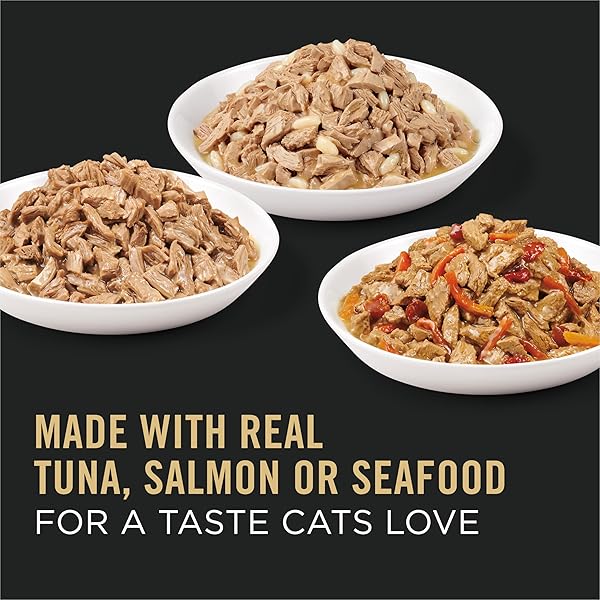 PURINA PRO PLAN HIGH PROTEIN WET CAT FOOD VARIETY PACK, COMPLETE ESSENTIALS SEAFOOD FAVORITES – (2 PACKS OF 12) 3 OZ. CANS