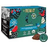 ST REMIO Coffee Pods Single Serve Cups, Medium Roast, Compatible with Keurig K-Cup & 2.0 Brewers, USDA Organic, Bio Organic Flavored Capsules, Empower Growers - Colombia 12 Count