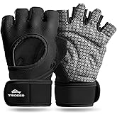 Trideer Weight Lifting Gloves for Women Men with Wrist Support, Workout Gloves Women Full Palm Protection for Gym Training, Fitness, Weightlifting & Pull Ups