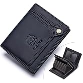 SCHLATUM Large Capacity Wallets for Men RFID Blocking Bifold Leather Accordion Credit Card Holder Wallet with 21 Slots, Black