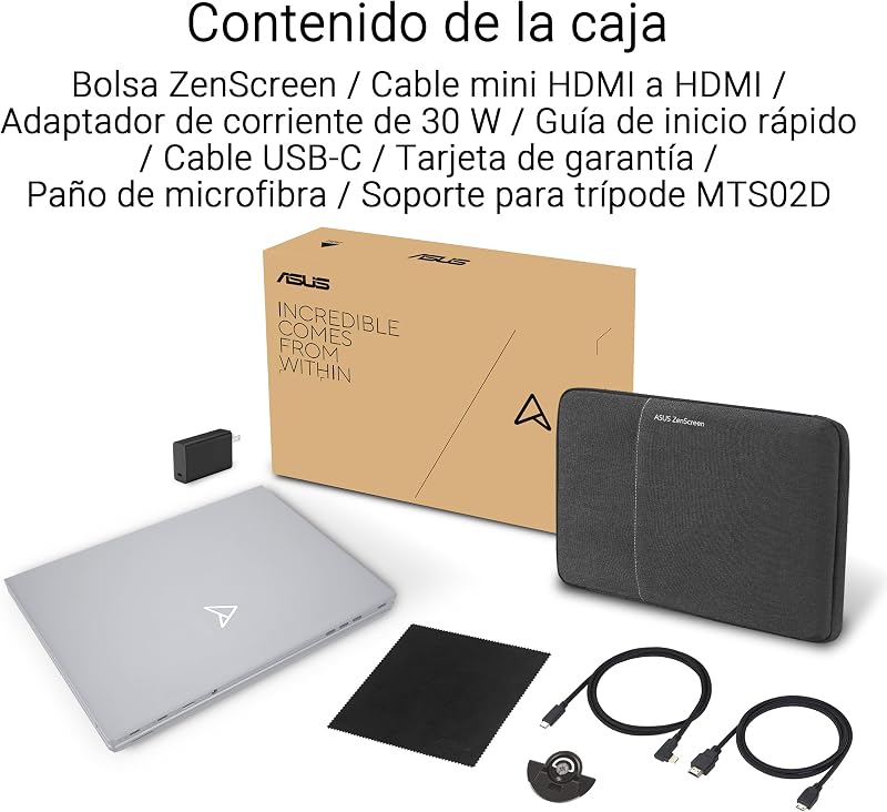 ZenScreen Fold OLED MQ17QH Monitor OLED Portátil QHD, 2560x1920, 17,3 polegadas, Tecnologia Dobrável, DisplayHDR 500, 100% DCI-P3, USB Type-C, Mini-HDMI, Buraco para Tripé, Suporte, FSC