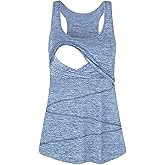 Joymom Maternity Summer Cool Sleeveless Nursing Tank Tops Breastfeeding Shirts
