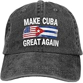 Brfmholfa Make Cuba Great Again Hats for Women Men, Adjustable Cotton Cuban Flag Baseball Cap