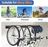 Poweka 32 Inch Bike Storage Rack 4 Bike Wall Mount with 3 Helmet Hooks view 2