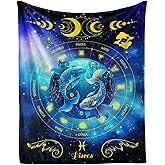 CaomeiWu Pisces Zodiac Blanket, 50