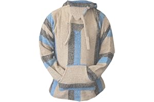 BAJA DIRECT Del Mex Mexican Baja Hoodie Hippie Surf Poncho Sweater Sweatshirt Pullover Jerga