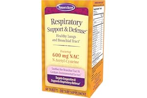 Nature's Secret Respiratory Support & Defense - 60 Tablets - Promotes Healthy Lungs & Bronchial Tract - With NAC, Fenugreek & Marshmallow - 30 Total Servings