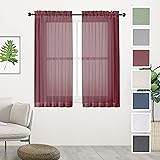 Chyhomenyc Short Sheer Curtains 45 Inches Length 2