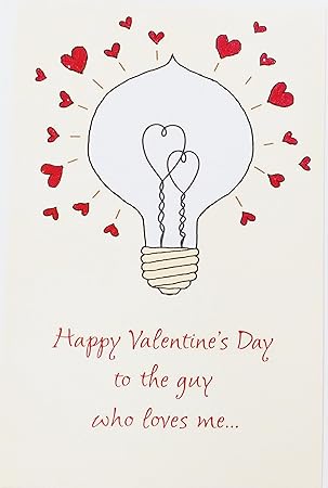 Amazon Com Happy Valentine S Day To The Guy Who Loves Me Cute Funny Romantic Flirty Valentine Greeting Card Husband Boyfriend Office Products