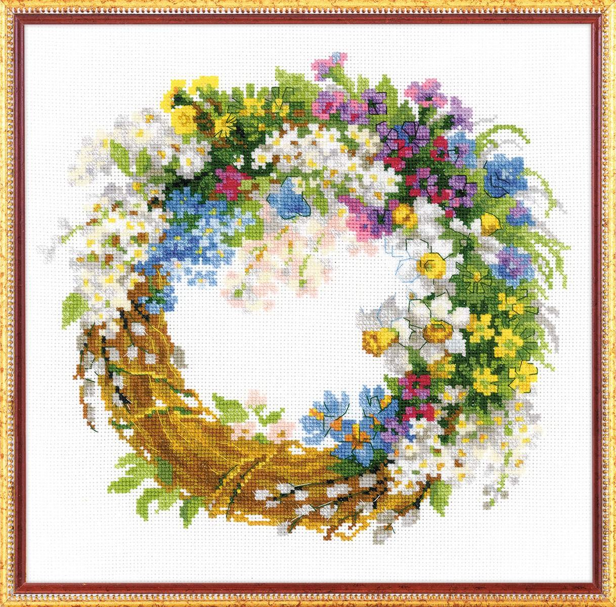 RIOLIS Cross Stitch Kit - 1536 - Wreath with Bird Cherry