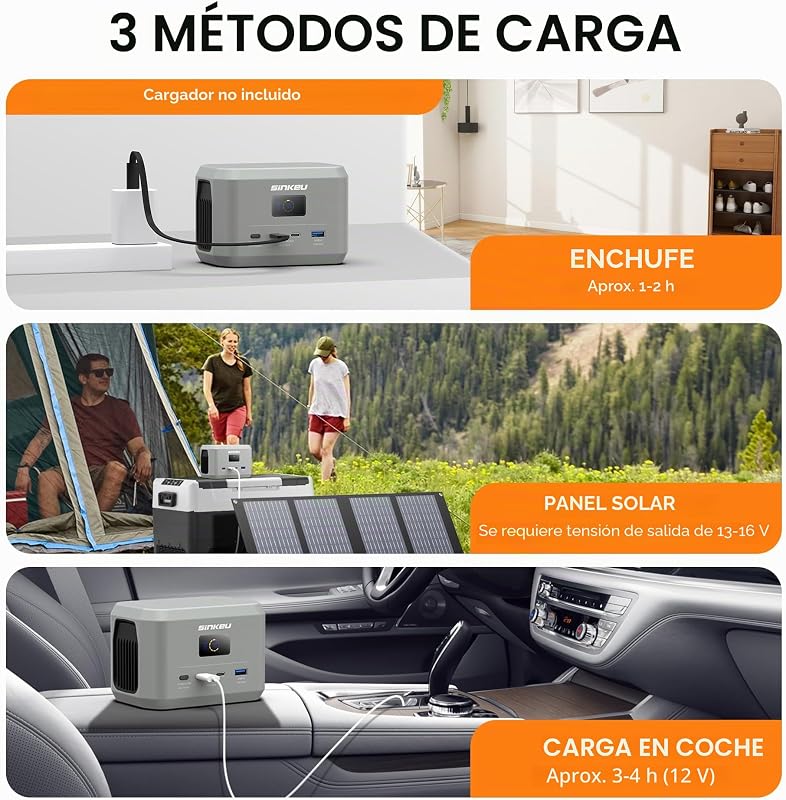Central portátil, bateria LiFePO4 de 96 Wh, USB-C 100 W de entrada/saída