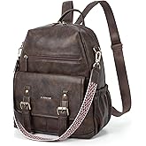 Missnine Backpack Purse for Women, PU Leather Travel Backpack, Designer Shoulder Bag, Ladies Convertible Satchel Bags
