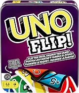 Mattel Games UNO FLIP! Card Game in Tin, 112 Cards, 7+, 2-10 Players view 1