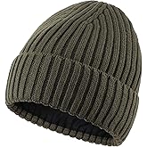 Connectyle Fleece Lined Cuffed Beanie Hat for Men Women Knitted Winter Wool Beanies Skull Cap Warm Watch Hat