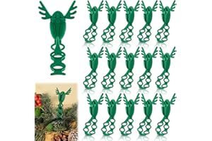Axcoix 15 PCS Christmas Garland Ties, Adjustable Garland Hangers Hooks for Mantle, Reusable Garland Holder Stocking Holders for Stairways Banister Mantle Front Door
