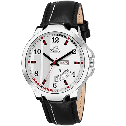 ZR7097 Leather Strap Day and Date Boys Watch - for Men