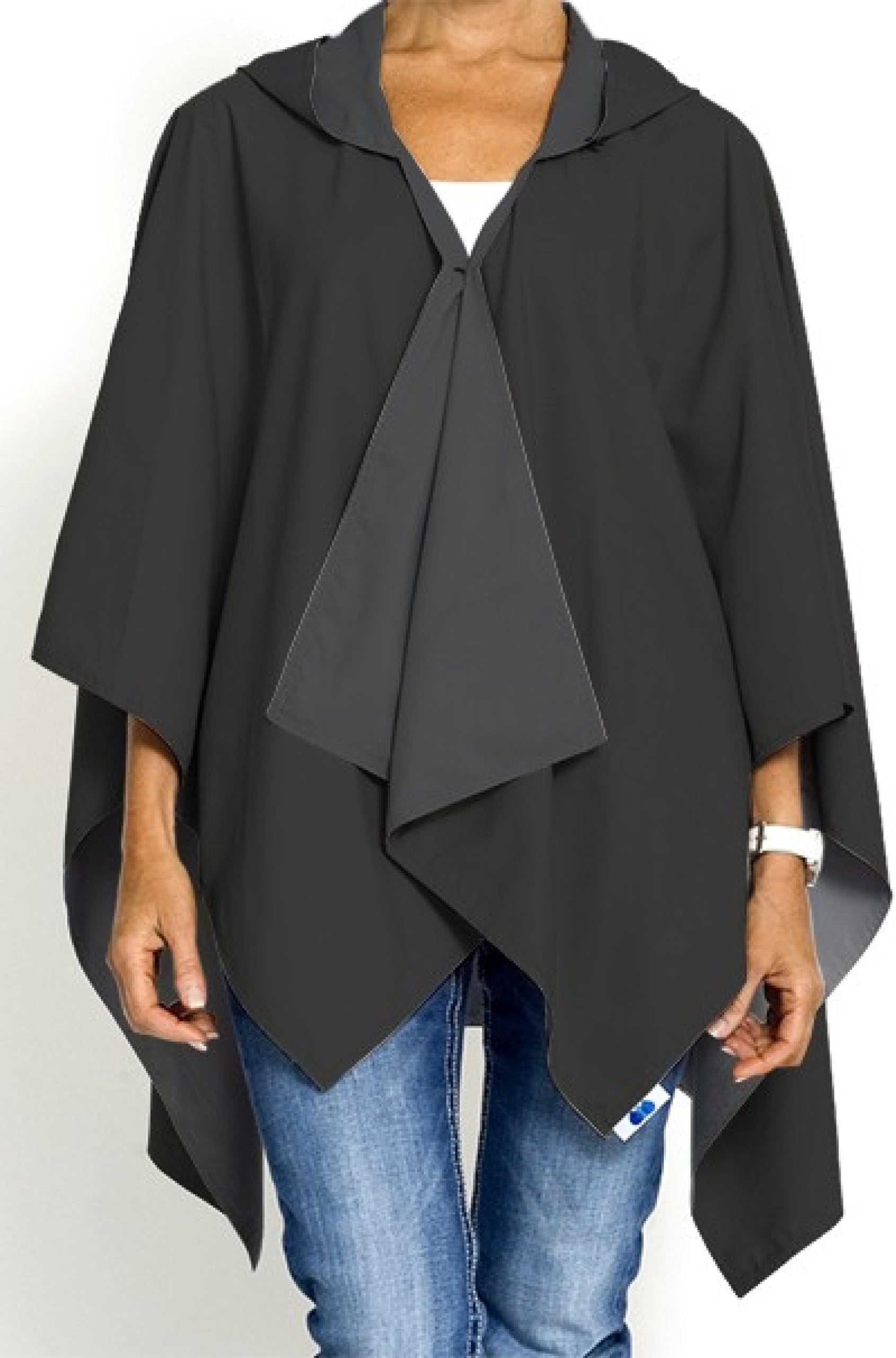 Rainraps Reversible Waterproof / Water Resistant Rain Wrap (One Size, WinterRap Black / Dark Grey)