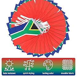 South Africa String Flag Pennant Banner, Small Mini