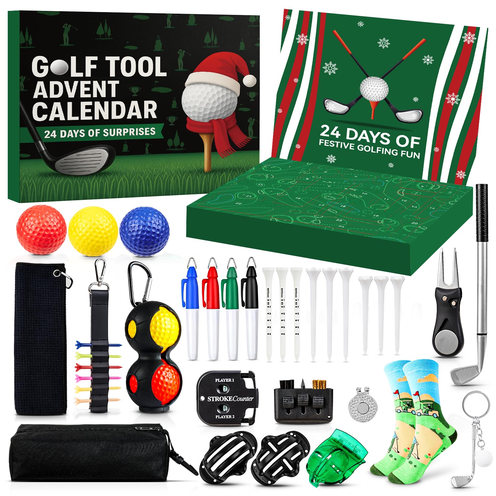 Golf Advent Calendar 2025 Adult Men – 24 Days Golf Accessories & Tools | Golfer’s Christmas Gifts | Countdown Gifts for Husband & Dad & Boyfriends