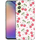 SuzaCase Back Case for Samsung Galaxy A54 5G, Samsung A54 Case with Stylish Cherry Pink Pattern Design Printed Cute, Sleek Durable Hardshell Protective Phone Case/Cover for Samsung A54 5G