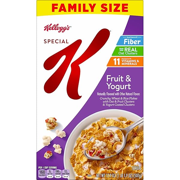 KELLOGG’S SPECIAL K BREAKFAST CEREAL FRUIT AND YOGURT, 17.9 OZ
