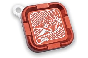 Cling Fishing Products Mag Grab® Mini – Compact Magnetic Fly Holder & Organizer for Anglers (Brown Town, Orange)