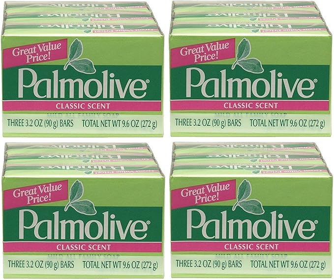 Palmolive Bath Bar Soap, 3.2 oz Bars, Mild All Family, Classic Scent