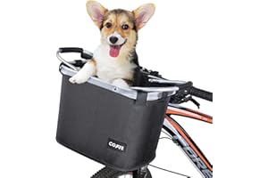COFIT Detachable Bike Basket, Multi-Purpose Bicycle Handlebar Basket for Pet, Shopping, Commuter, Camping and Outdoor