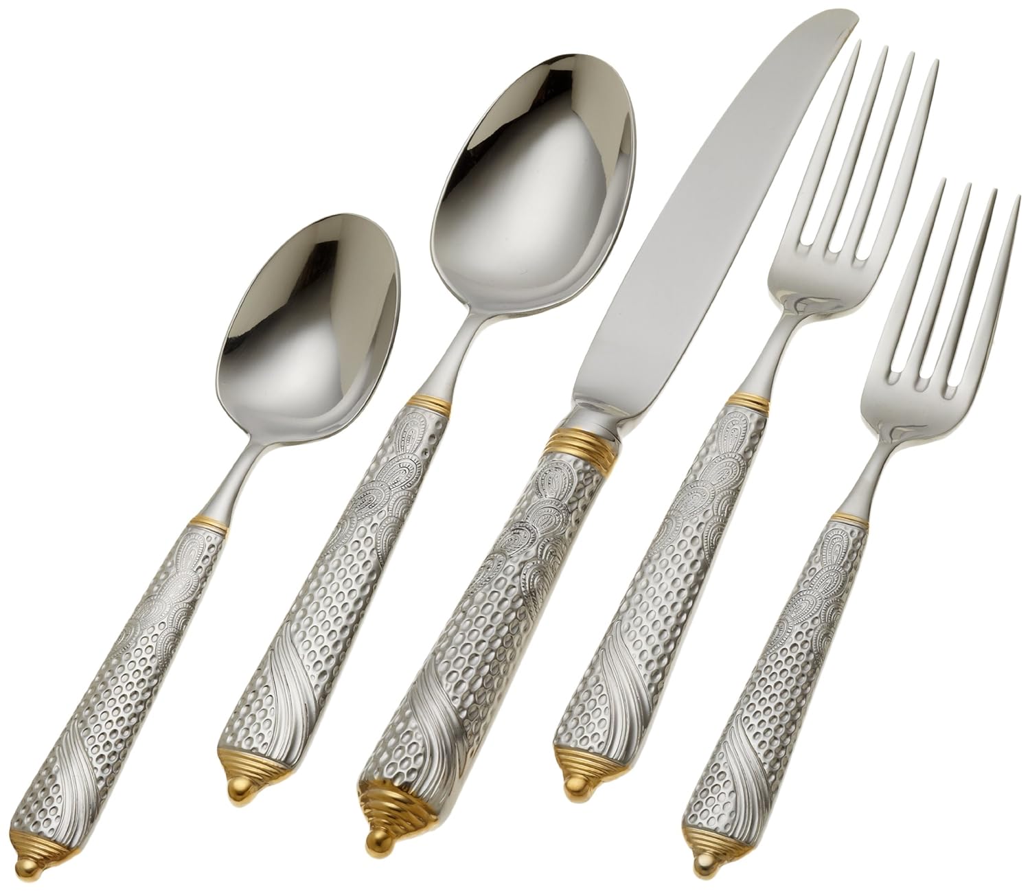 The Yamazaki Byzantine Gold Accent 20Piece Flatware Set, Service for 4