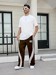 GORGLITTER Men's Baggy Wide Leg Sweatpants Y2K