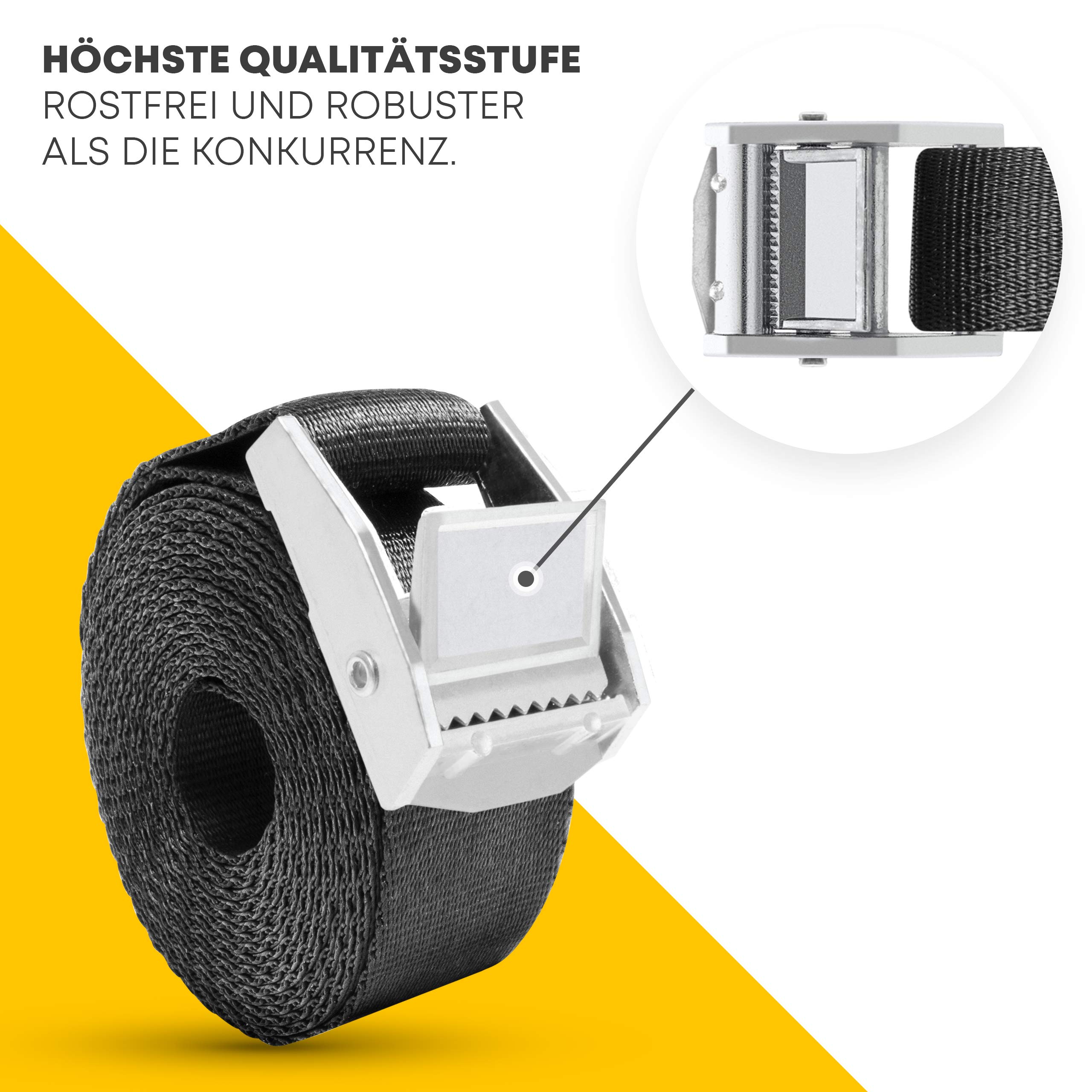 SCHMITZ.Tools Bodenanker Trampolin Erdanker zum Eindrehen - Extra sichere Premium Ausführung - Sturmanker Befestigung Boden - Verstellbarer XXL-Gurt - 2,50m - Rostfrei 6