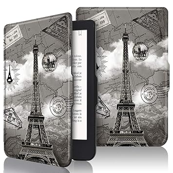 ELTD Hülle für tolino Shine 3,Ultra Lightweight Flip Hülle für tolino Shine 3 eReader 2018 [Brown Tower]